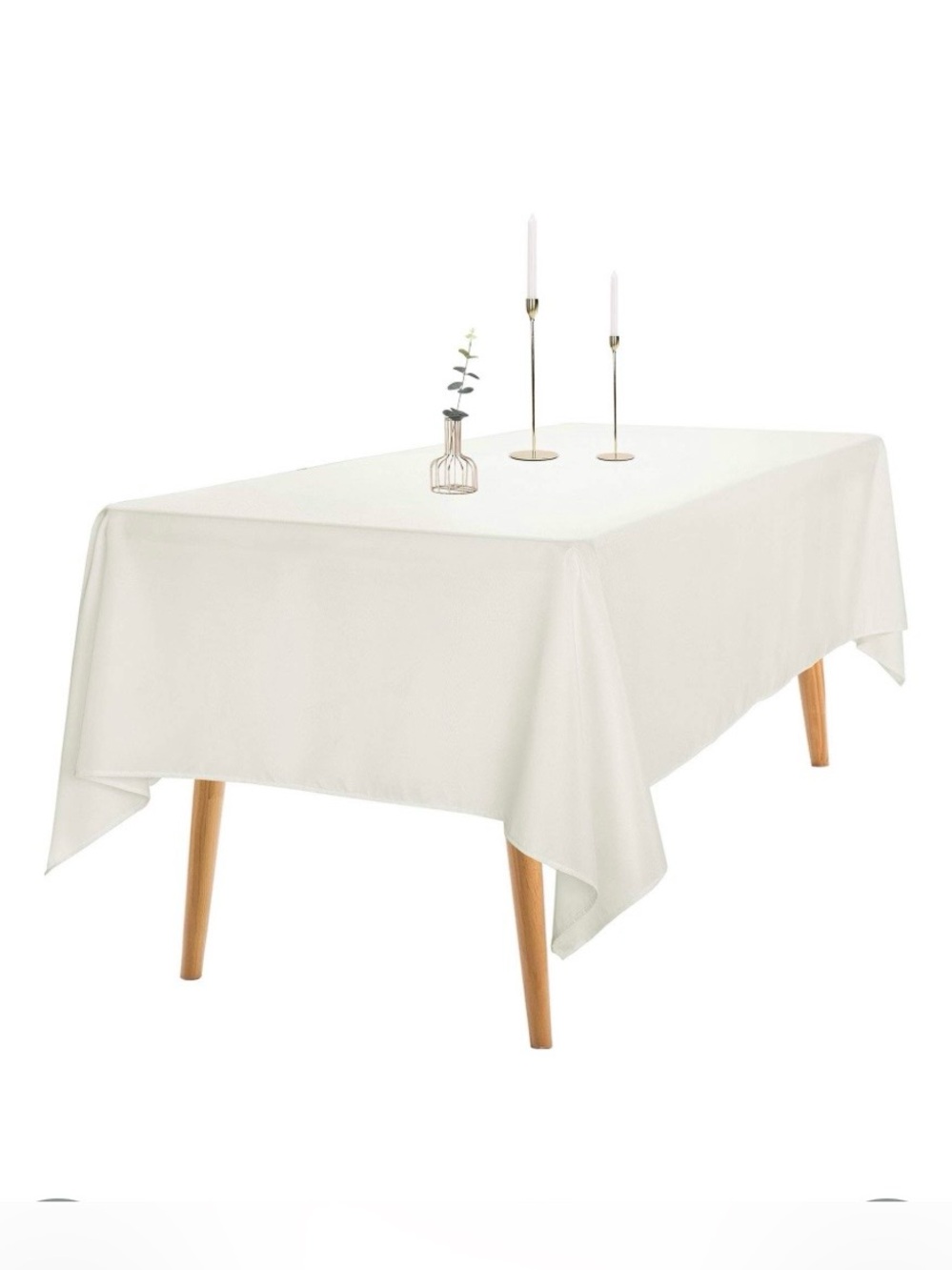 Ivory Rectangular Tablecloth 60x84” (2-pack)